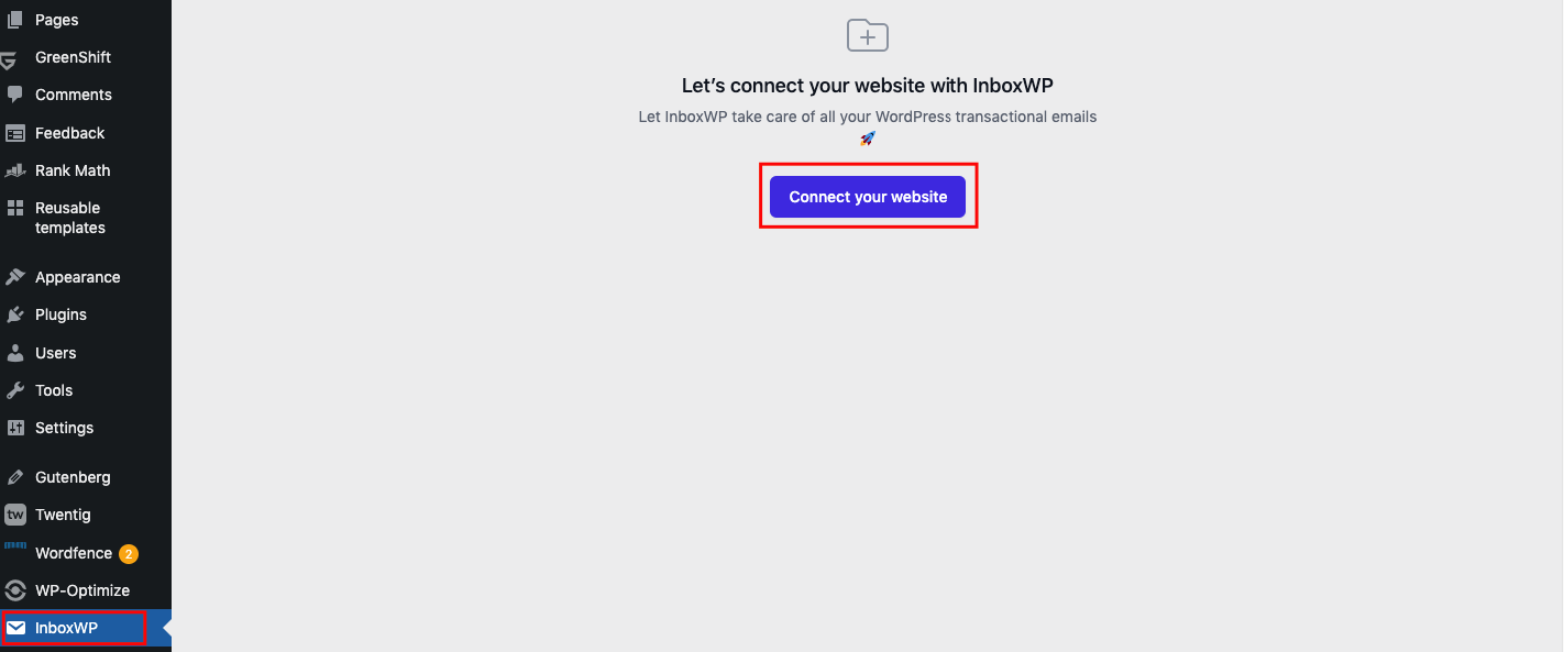 Connect InboxWP to your WordPress