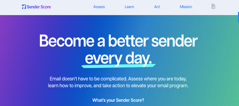 best email spam checker tools- Sender Score