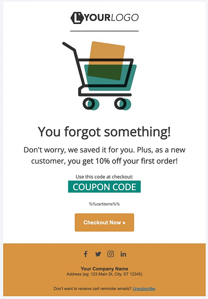 Abandoned Cart Email Template